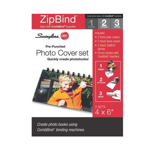 GBC ZipBind 4" x 6" Pre-Punched Photo Cover Kit 2pk - 26012