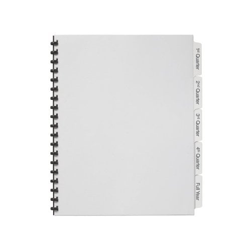 GBC ZipBind Pre-Punched White 5-Tab Index Dividers - 26008