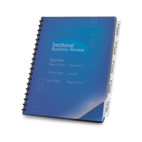 GBC ZipBind Pre-Punched White 5-Tab Index Dividers - 26008