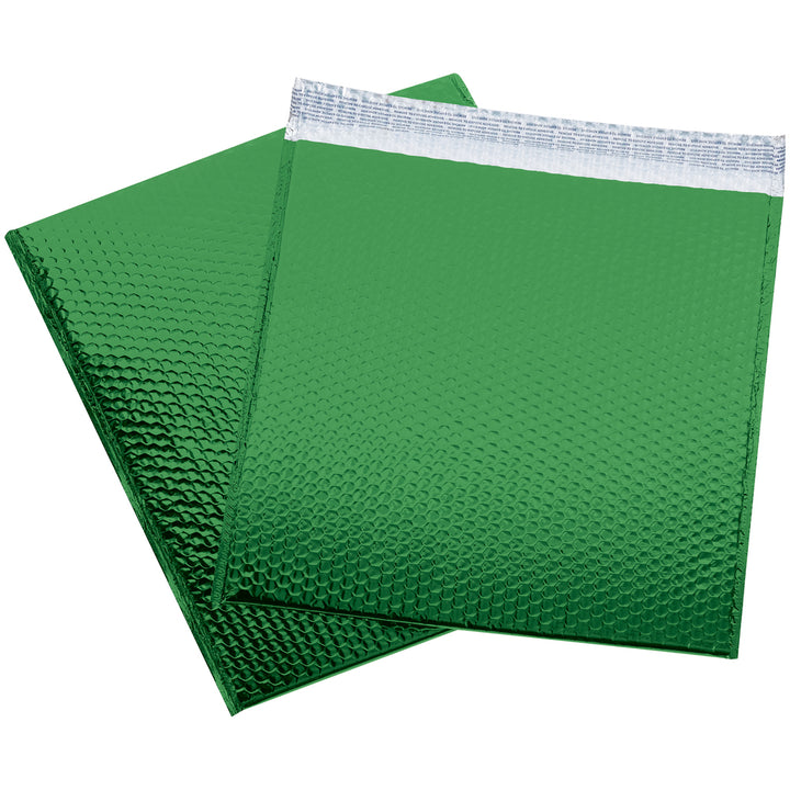16" x 17-1/2" Green Glamour Bubble Mailers - 48pk