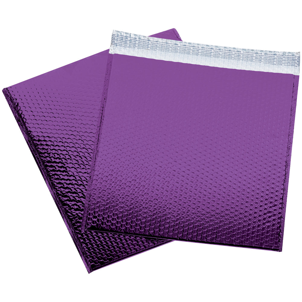16" x 17-1/2" Purple Glamour Bubble Mailers - 48pk