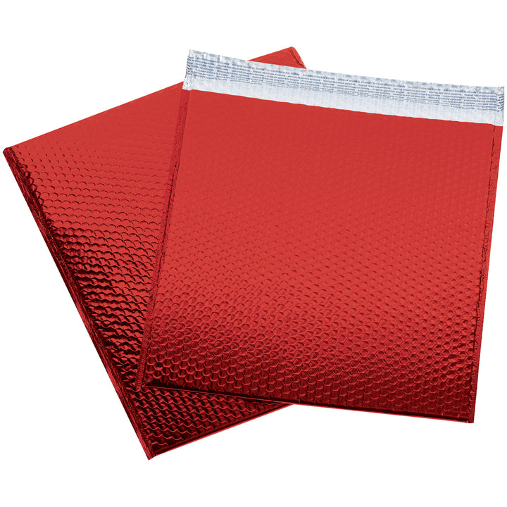 16" x 17-1/2" Red Glamour Bubble Mailers - 48pk