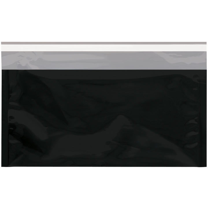 6 1/4 x 10 1/4" Black Metallic Glamour Mailers - 250pk