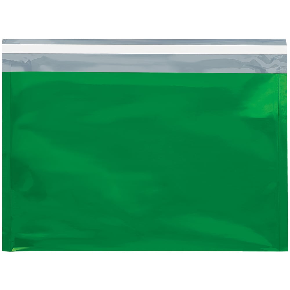 9 1/2 x 12 3/4" Green Metallic Glamour Mailers - 250pk