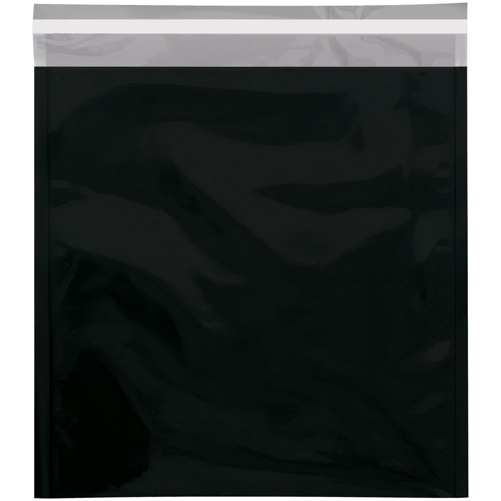 10 3/4 x 13" Black Metallic Glamour Mailers - 250pk