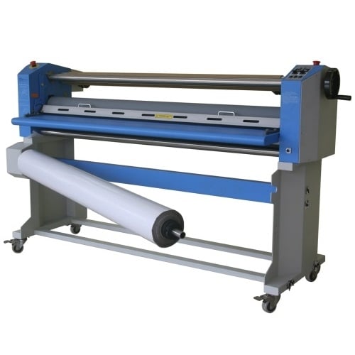 GFP 563TH-4RS 63" Top Heat Wide Format Laminator with Slitter/Rewind Motor/Swing Out Shafts