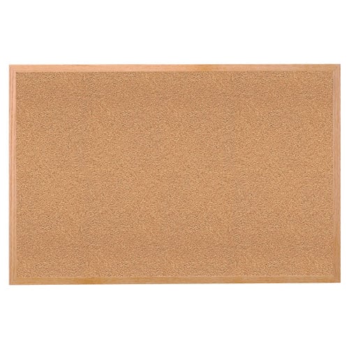 Ghent 18" x 24" Natural Cork Bulletin Board with Wood Frame