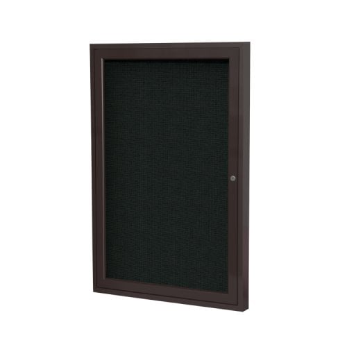 Ghent 1Door Bronze Aluminum Indoor Black Tackboard