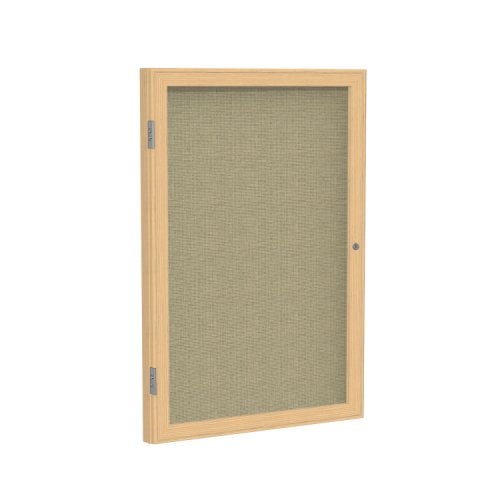 Ghent 1Door Oak Frame Indoor Beige Tackboard