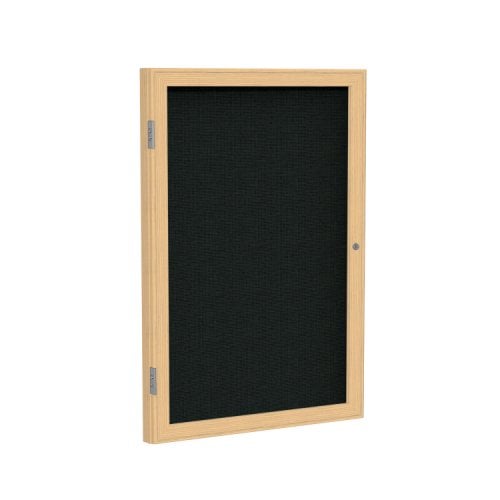 Ghent 1Door Oak Frame Indoor Black Tackboard