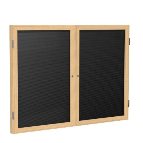 Ghent 2Door Oak Indoor Black Letterboard