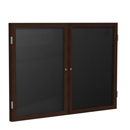 Ghent 2Door Walnut Indoor Black Letterboard