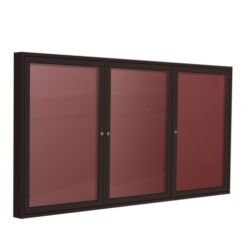 Ghent 2Door Walnut Indoor Burgundy Letterboard