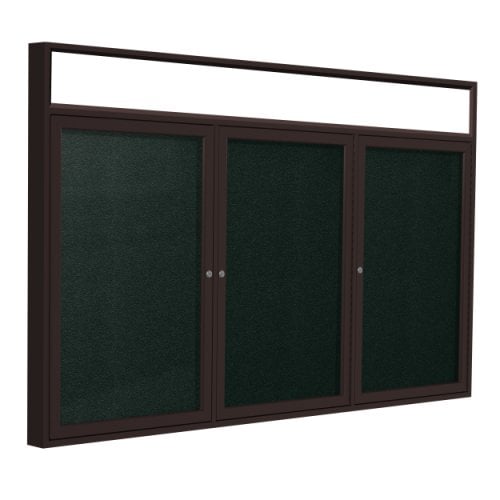 Ghent 3-Door Bronze Illuminated Headliner Ebony Vinyl Board
