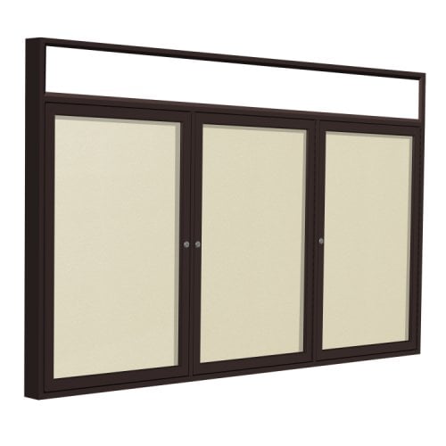 Ghent 3-Door Bronze Illuminated Headliner Ivory Vinyl Board