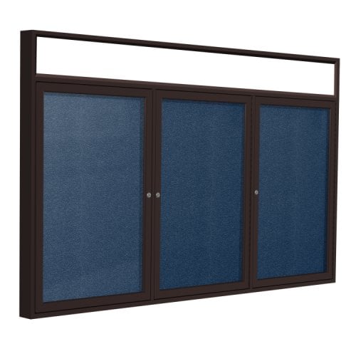 Ghent 3-Door Bronze Illuminated Headliner Navy Vinyl Board