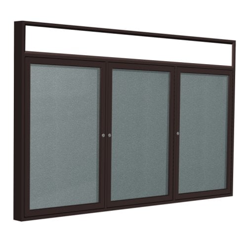 Ghent 3-Door Bronze Illuminated Headliner Stone Vinyl Board