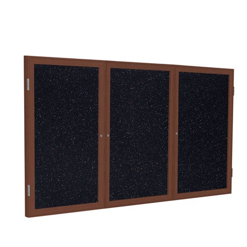 Ghent 3-Door Cherry Frame Recycled Rubber Confetti Tackboard