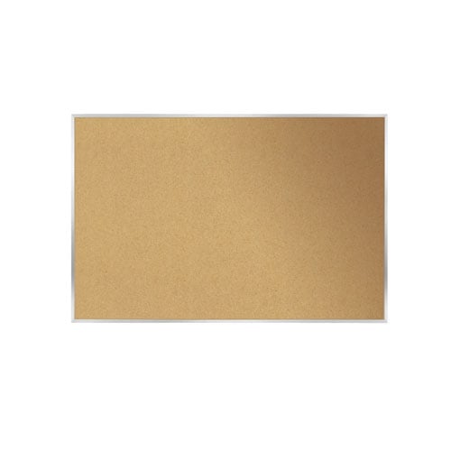 Ghent 36" W x 46.5" H Natural Cork Bulletin Board with Aluminum Frame