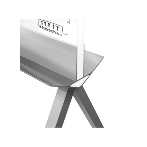 Ghent 36" x 42" Roam Mobile Double-Sided Whiteboard with Satin Aluminum Base