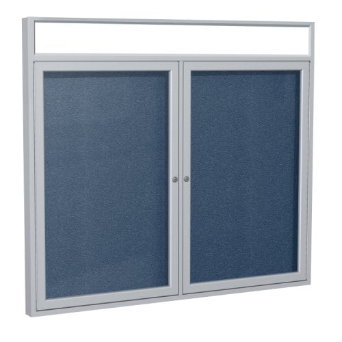 Ghent 36x48 2-Door Satin Illuminated Headliner Navy Vinyl Board