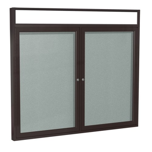 Ghent 36x48 2Door Bronze Headliner Silver Vinyl Board