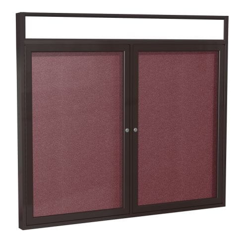 Ghent 36x48 2Door Bronze Illuminated Headliner Berry Vinyl Board