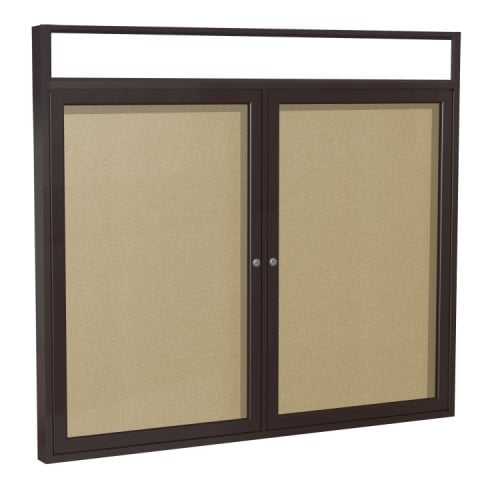 Ghent 36x48 2Door Bronze Illuminated Headliner Caramel Vinyl Board