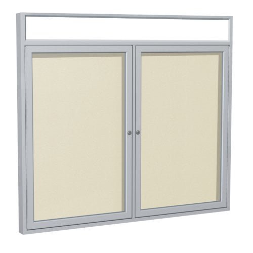 Ghent 36x60 2Door Satin Illuminated Headliner Ivory Vinyl Board