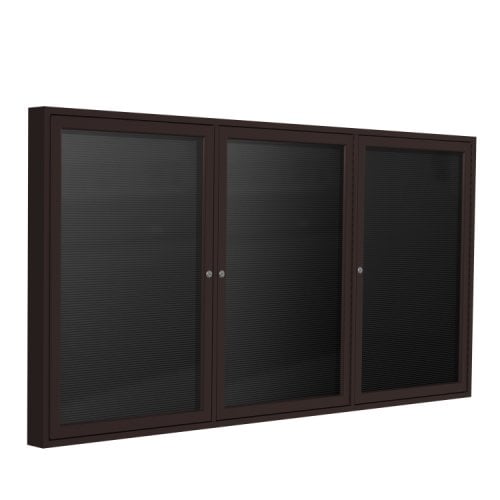 Ghent 3Door Bronze Aluminum Indoor Black Letterboard