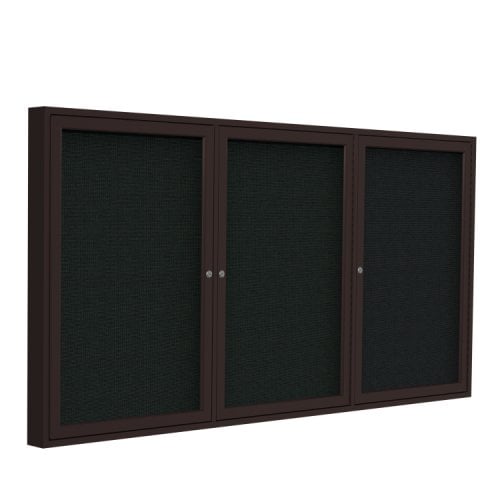 Ghent 3Door Bronze Aluminum Indoor Black Tackboard