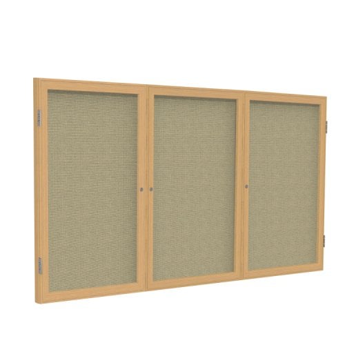 Ghent 3Door Oak Frame Indoor Beige Tackboard