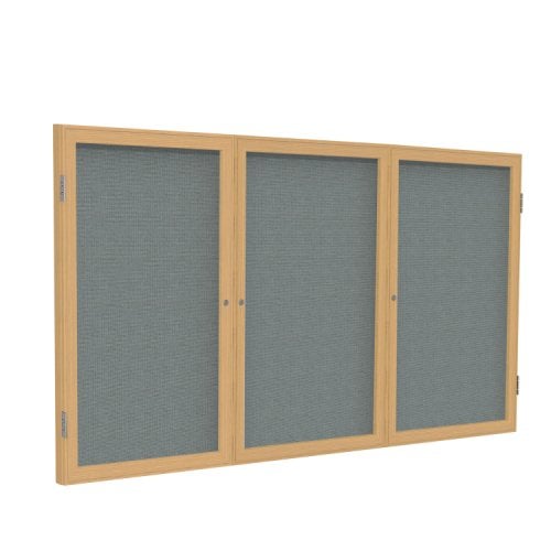 Ghent 3Door Oak Frame Indoor Gray Tackboard