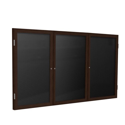 Ghent 3Door Walnut Indoor Black Letterboard