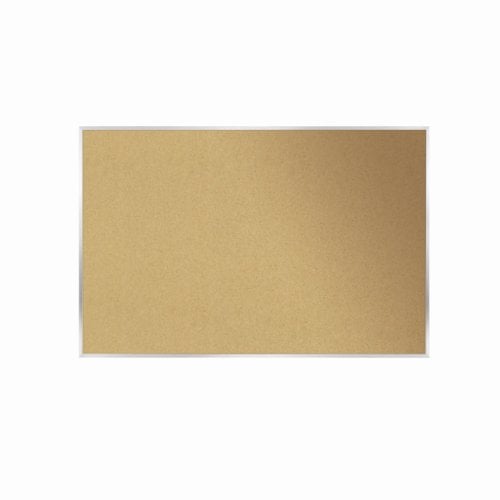 Ghent  4' x 12' Natural Cork Bulletin Board with Aluminum Frame