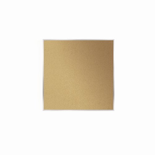 Ghent  4' x 4' Natural Cork Bulletin Board with Aluminum Frame