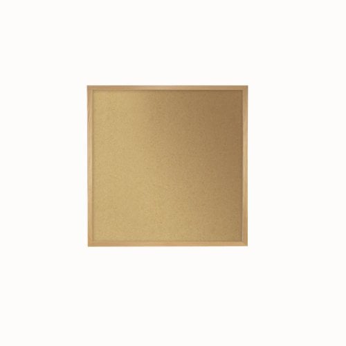 Ghent  4' x 4' Natural Cork Bulletin Board with Wood Frame