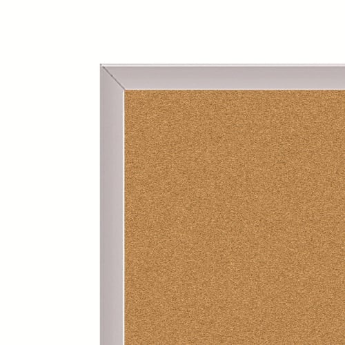 Ghent  4' x 5' Natural Cork Bulletin Board with Aluminum Frame