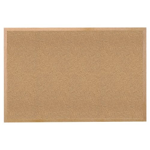 Ghent  4' x 5' Natural Cork Bulletin Board with Wood Frame