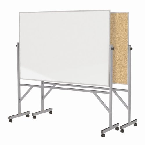 Ghent 4' x 6' Aluminum Reversible Markerboard-Corkboard