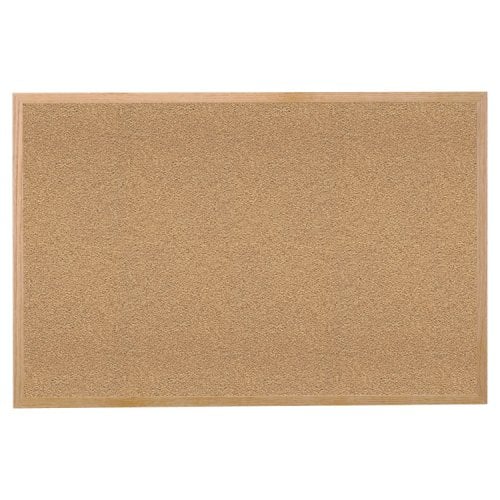 Ghent  4' x 8' Natural Cork Bulletin Board with Wood Frame