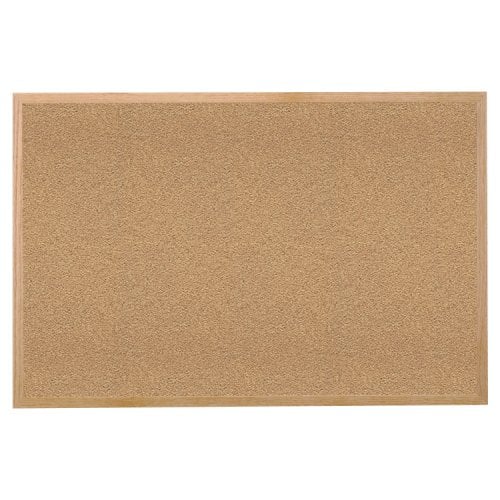 Ghent 4' x 10' Natural Cork Bulletin Board with Wood Frame