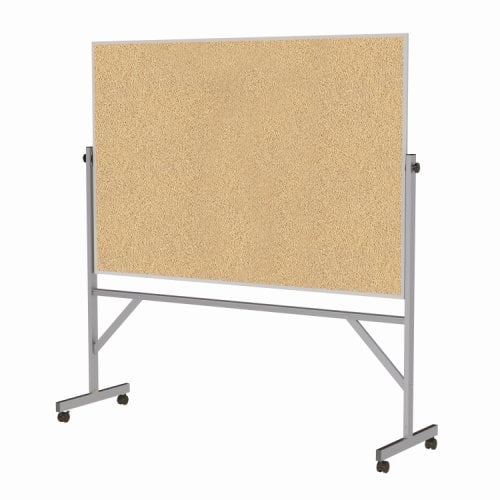 Ghent 4'x6' Aluminum Reversible 2 Sided Corkboard