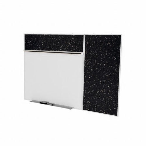 Ghent 4'x6' Combo B Magnetic Whiteboard Rubber Tackboard - speckled