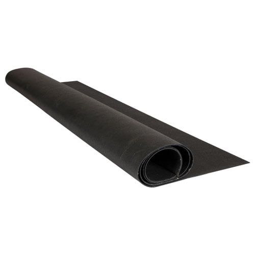 Ghent 4'X6' Recycled Rubber 1/16" Tack Roll - Black