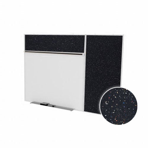 Ghent 4'x8' Combo B Magnetic Whiteboard Rubber Tackboard - Confetti