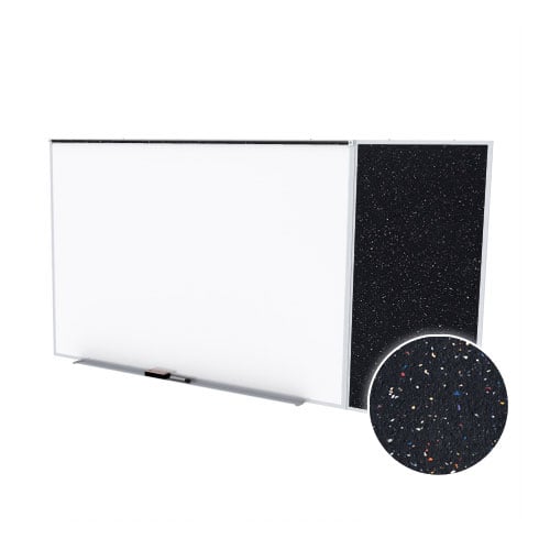 Ghent 4'x8' Combo C Magnetic Whiteboard Rubber Tackboard - Confetti