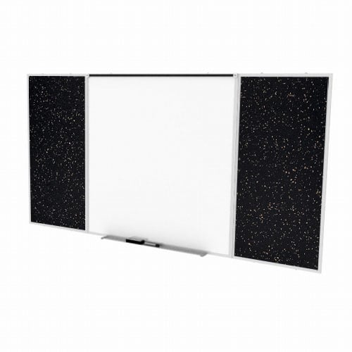 Ghent 4'x8' Combo D Magnetic Whiteboard Rubber Tackboard - Speckled