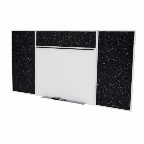 Ghent 4'x8' Combo E Magnetic Whiteboard Rubber Tackboard - Speckled