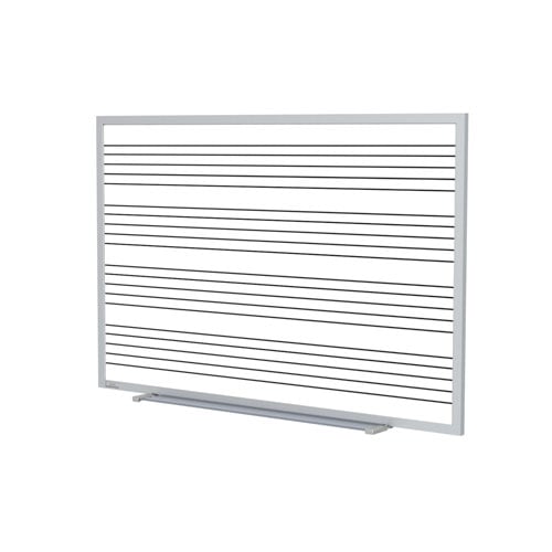 Ghent 4'x8' Music Staff Porcelain Magnetic Whiteboard with Blade Tray